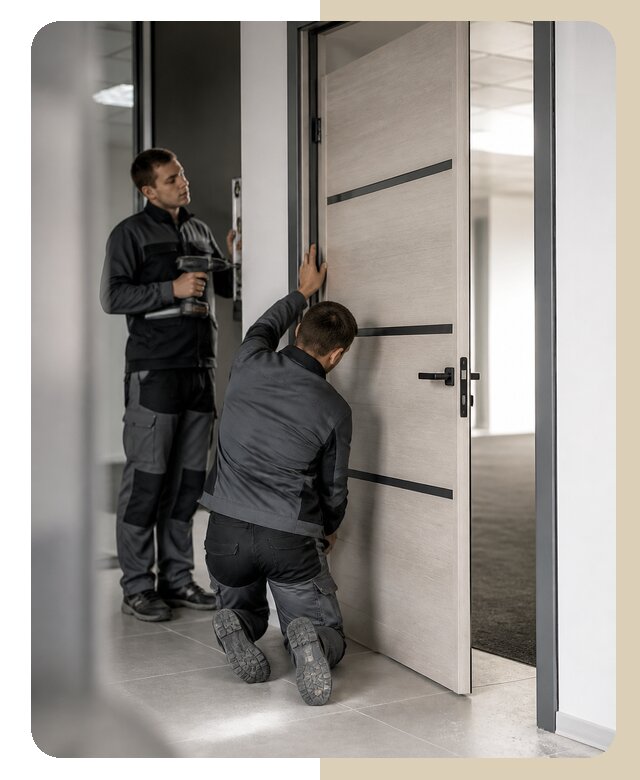 Установка двери в офис в Новоалтайске по цене от 5112 р. | ДвериЛегко-Нвл